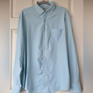 Peter Millar Men’s Silky Checkered Button Down Size Large‎